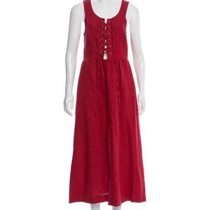Reformation Lace-Up Sleeveless Dress